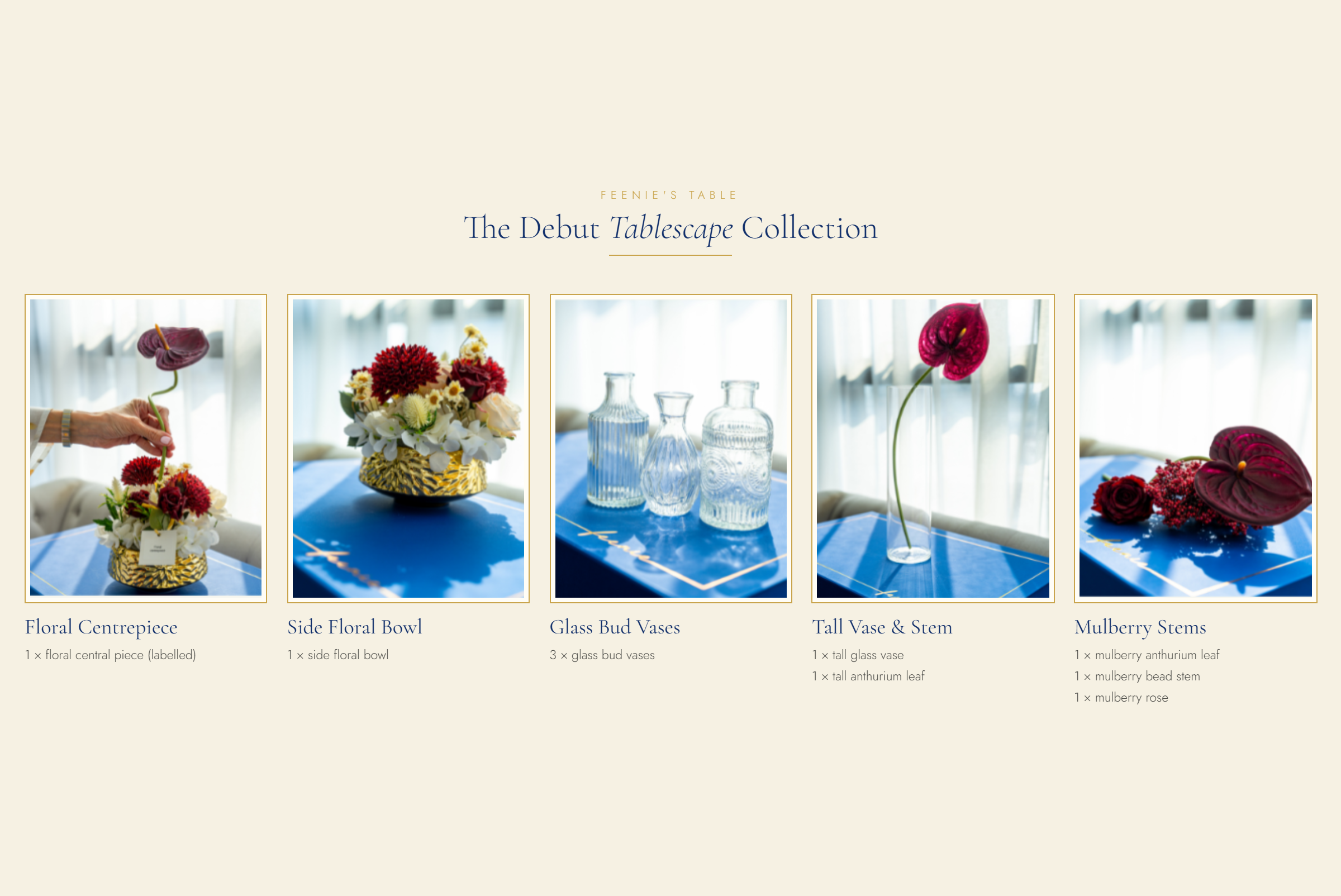 Tablescape collection guide: florals and glassware