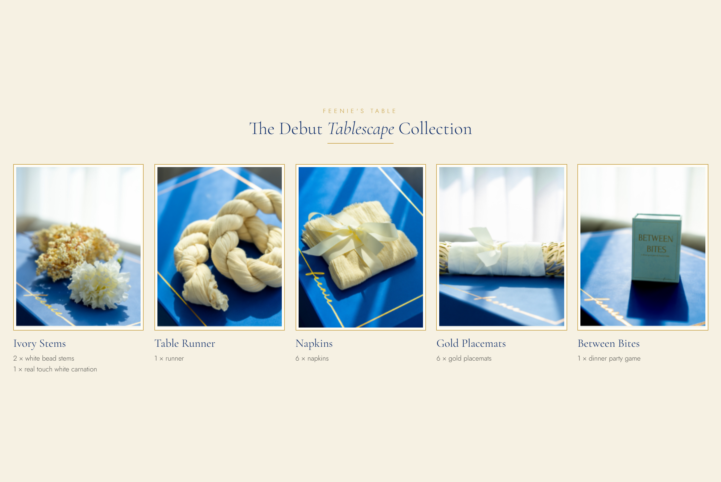 Tablescape collection guide: linens and Between Bites